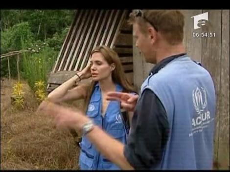 Angelina, intre refugiati