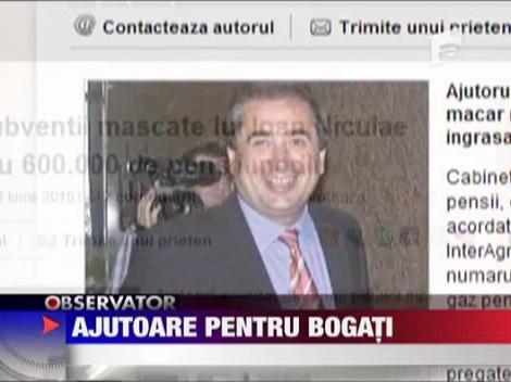 Ajutoare pentru cei bogati