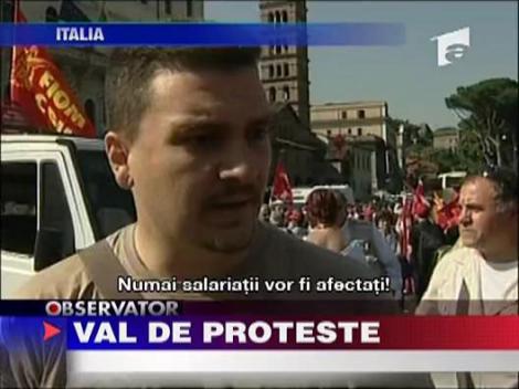 Val de proteste in Italia si Franta