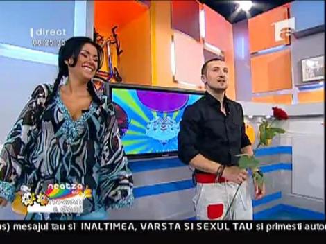 Daniela primeste trandafiri