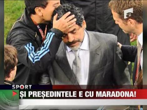 Maradona, sustinut de Presedintele Cristina Fernandes