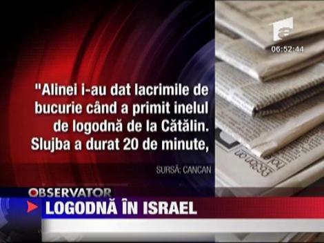 Catalin Crisan si Alina Ioana Cupsa s-au logodit in Israel
