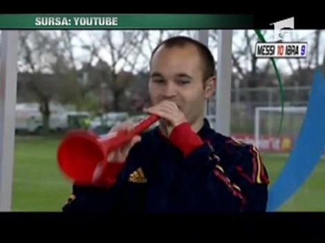 Spaniolii nu stiu sa sufle in vuvuzela