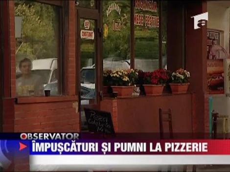 Impuscaturi si pumni intr-o pizzerie din Berceni