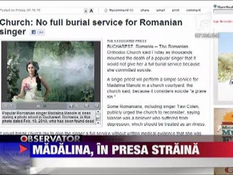 Moartea Madalinei, in presa internationala