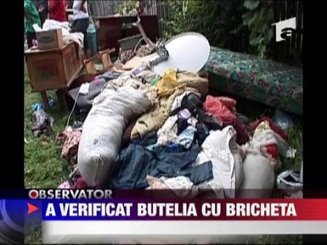 A verificat butelia cu bricheta