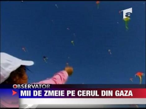 Spectacol de zmeie pe cerul din Fasia Gaza