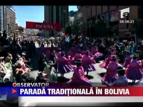 Parada traditionala in Bolivia