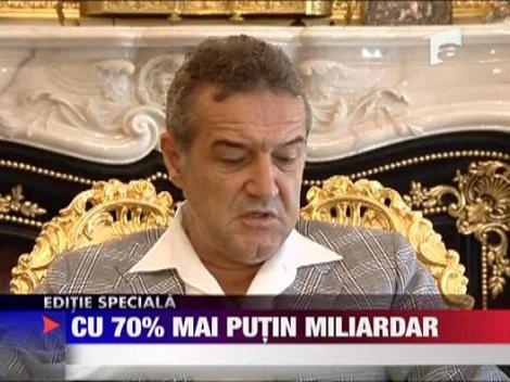 Gigi Becali, cu 70% mai putin miliardar