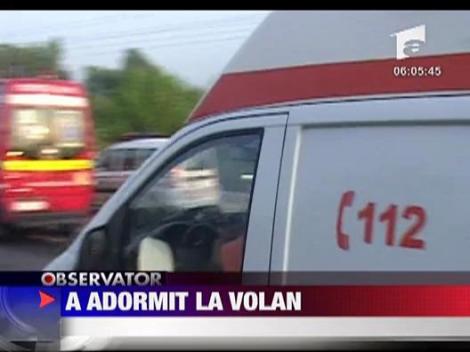 A adormit la volan