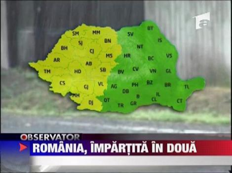Romania, impartita in doua
