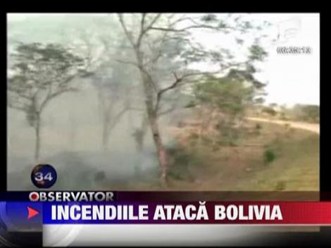Bolivia lovita de incendii puternice