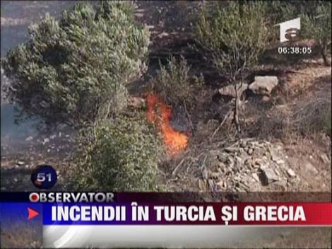 Incendii devastatoare in Turcia si Grecia