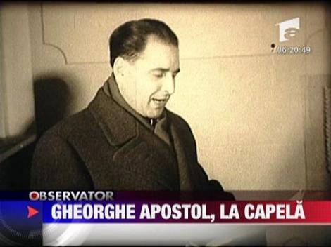 Trupul neinsufletit al lui Gheorghe Apostol, depus la capela