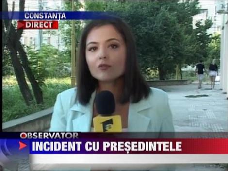 Presedintele Basescu a palmuit un turist?