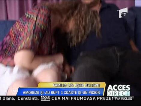 Viorel Lis si-a fracturat 3 coaste, Oana si-a fracturat un picior