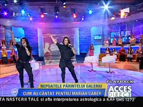 Gemenele Ruxandra si Beatrice Galeriu au cantat la Acces Direct