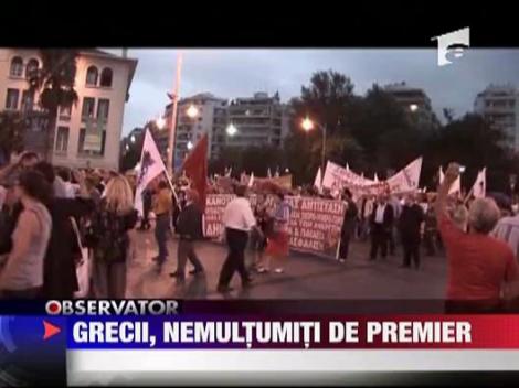 Grecii, nemultumiti de premier