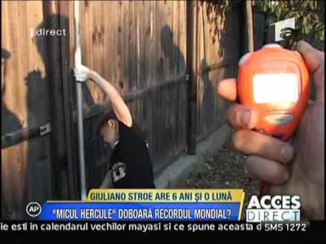 "Micul Hercule" a stat in pozitia "Steag" timp de 1:04 minute