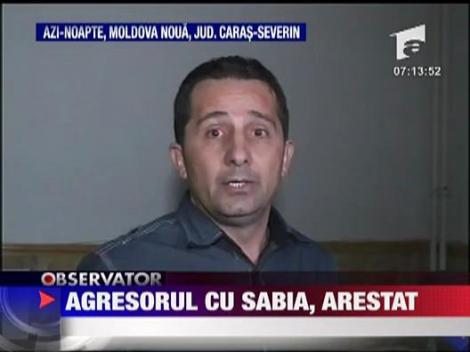 Agresorul cu sabia, arestat