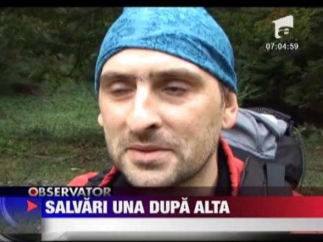 Trei grupuri de oameni au fost salvati de pe munte