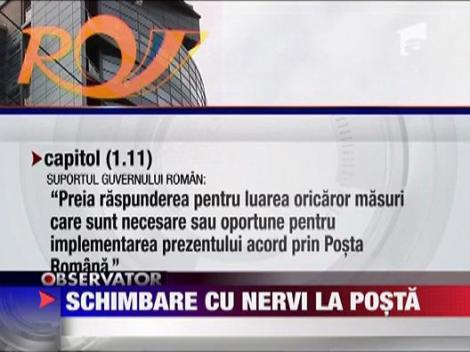 Schimbare cu nervi la Posta Romana