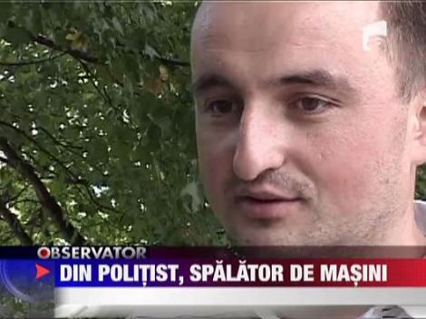 Din politist, spalator de masini