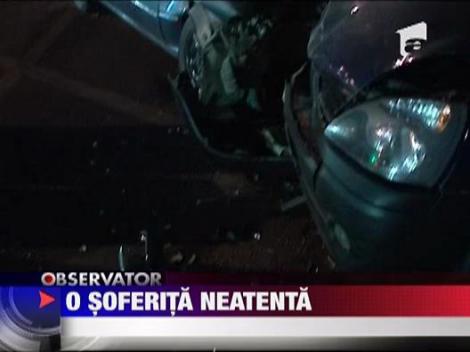 Soferita neatenta rezulta impact dur in intersectie