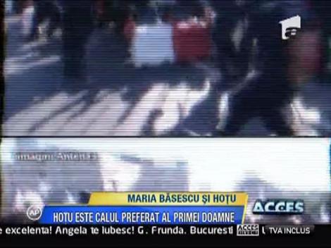 Maria Basescu si Hotu', armasarul ei preferat