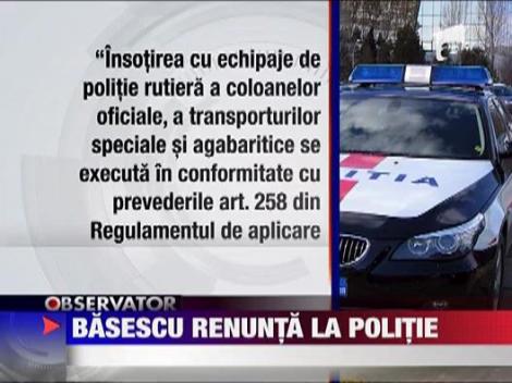 Basescu renunta la Politie