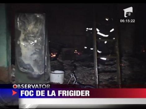 Incendiu pornit de la un frigider