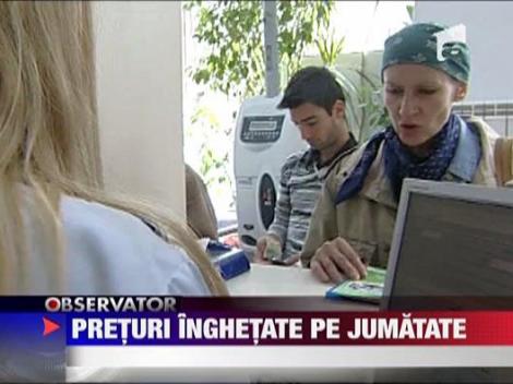 Preturi inghetate pe jumatate