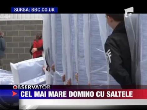 Cel mai mare domino cu saltele