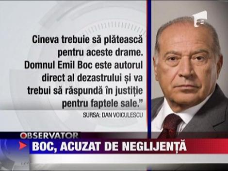 Boc, acuzat de neglijenta