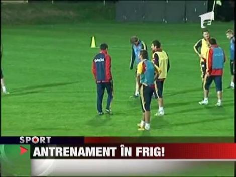 Nationala, antrenament in frig