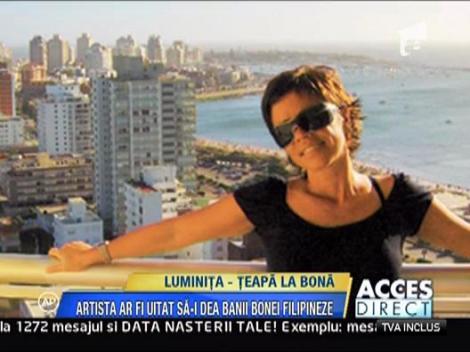 Luminita Anghel i-a dat teapa bonei filipineze