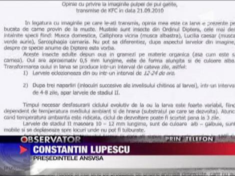 Suspiciuni infirmate in cazul "viermi la fast-food"