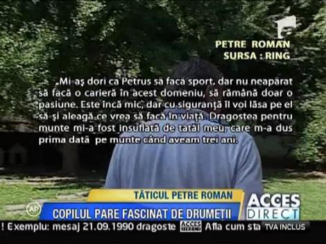 Baiatul lui Petre Roman - fascinat de prima drumetie montana