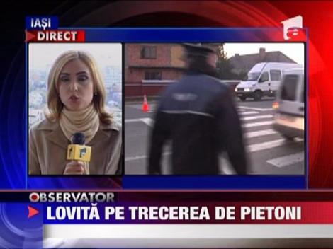 Copila lovita in plin pe trecere