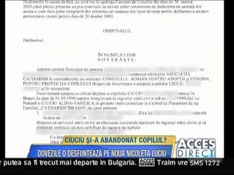 Noua Nicoleta Luciu, decazuta din drepturile materne