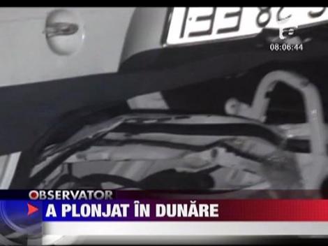 A plonjat cu masina in Dunare