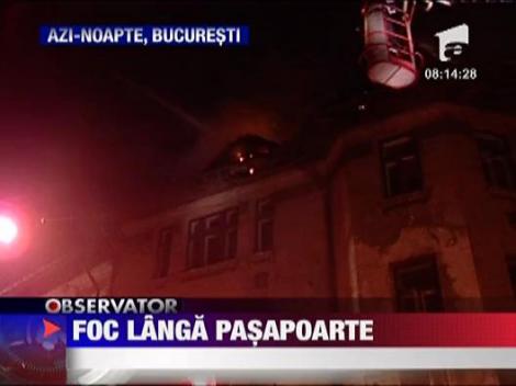 Incendiu langa pasapoarte
