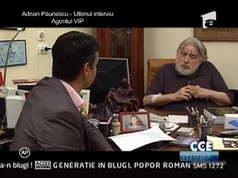 Ultimul interviu al lui Adrian Paunescu