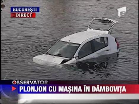 Plonjon cu masina in Dambovita