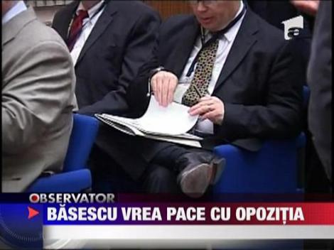 Basescu vrea pace cu opozitia