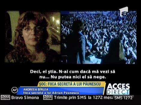 Adrian Paunescu i-a confirmat Andreei ca era tatal ei