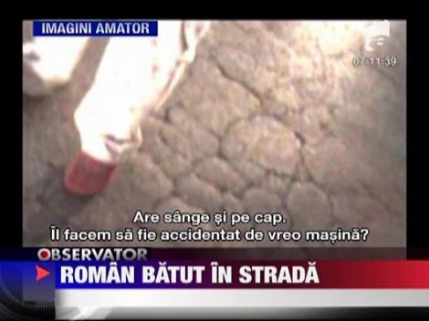 Roman batut si amenintat in Italia sub privirile carabinierilor!