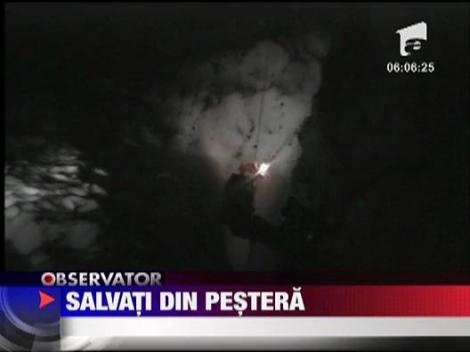 Speologi salvati din pestera