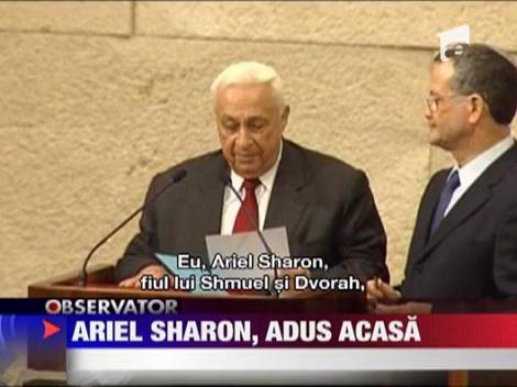Ariel Sharon, adus acasa