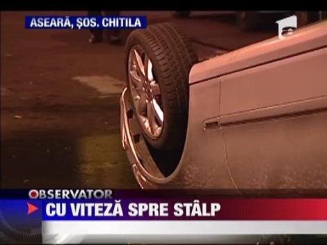 A intrat cu viteza intr-un stalp